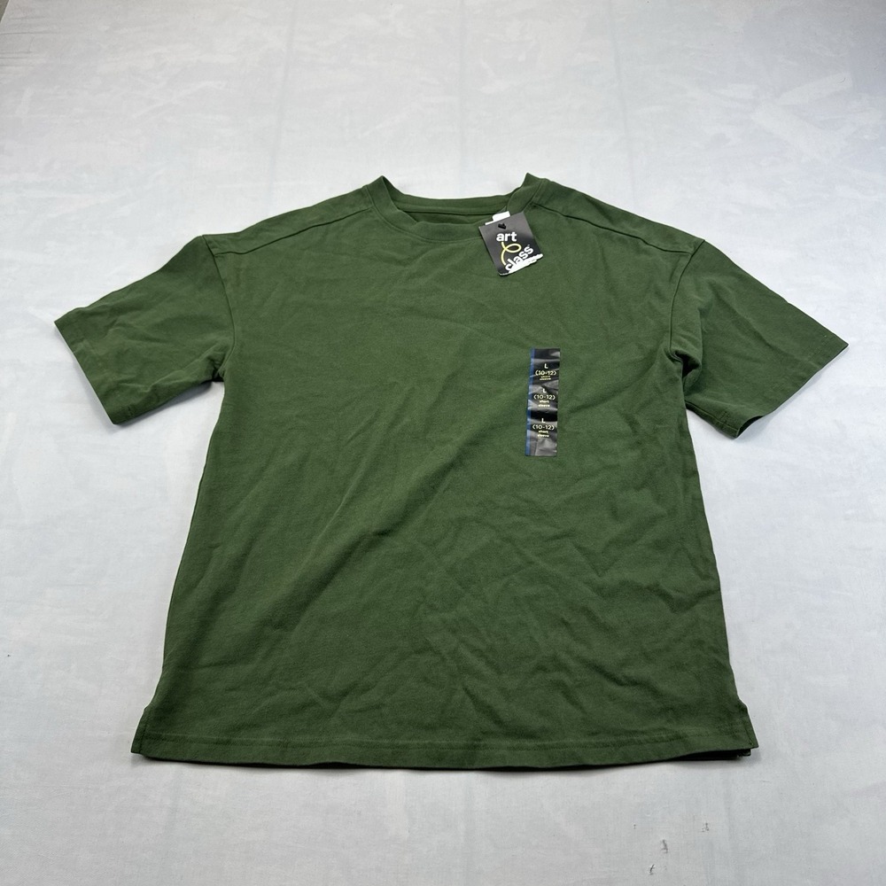 NWT Art Class Olive Green Short Sleeve Tee Shirt L (10/12)
